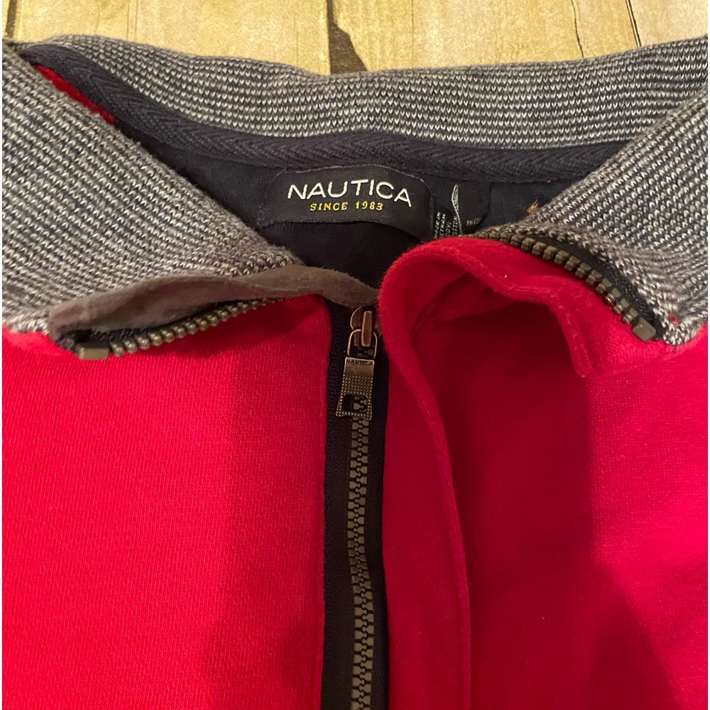 Nautica red fleece sweatshirt